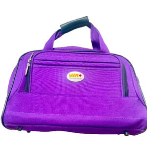 VIA RAIL CANADA PURPLE WEEKENDER ZIPPER CLOSURE